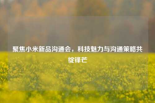 聚焦小米新品沟通会,科技魅力与沟通策略共绽锋芒