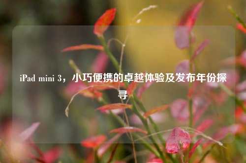 iPad mini 3，小巧便携的卓越体验及发布年份探寻
