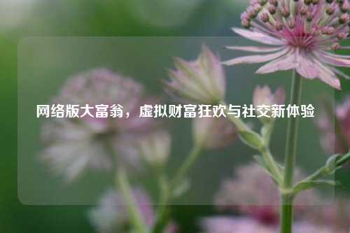 网络版大富翁，虚拟财富狂欢与社交新体验