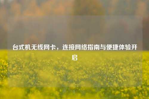 台式机无线网卡，连接网络指南与便捷体验开启