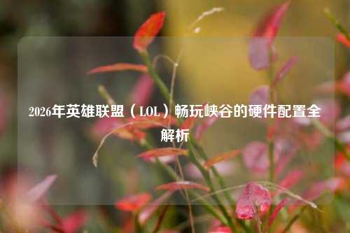 2026年英雄联盟(LOL)畅玩峡谷的硬件配置全解析