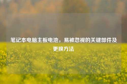 笔记本电脑主板电池,易被忽视的关键部件及更换方法