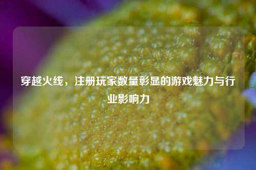 穿越火线，注册玩家数量彰显的游戏魅力与行业影响力