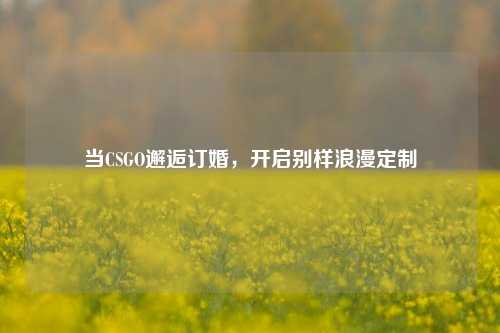 当CSGO邂逅订婚,开启别样浪漫定制