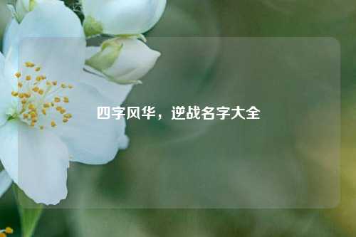 四字风华，逆战名字大全