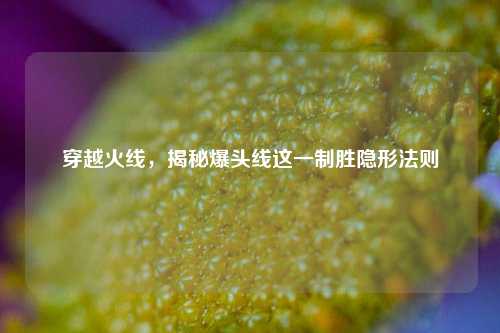 穿越火线，揭秘爆头线这一制胜隐形法则
