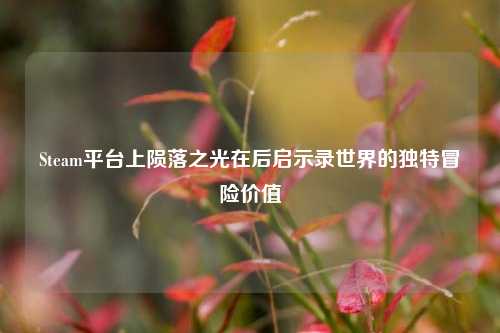 Steam平台上陨落之光在后启示录世界的独特冒险价值