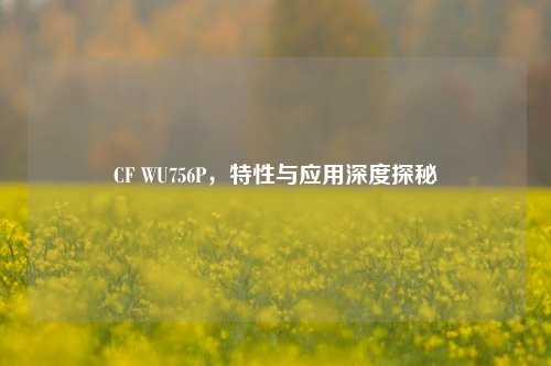 CF WU756P，特性与应用深度探秘