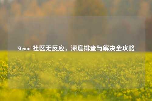 Steam 社区无反应，深度排查与解决全攻略