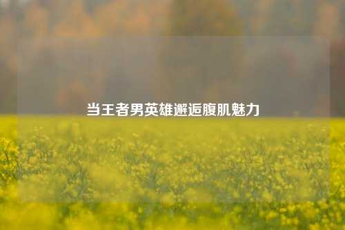 当王者男英雄邂逅腹肌魅力