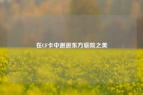 在CF卡中邂逅东方庭院之美