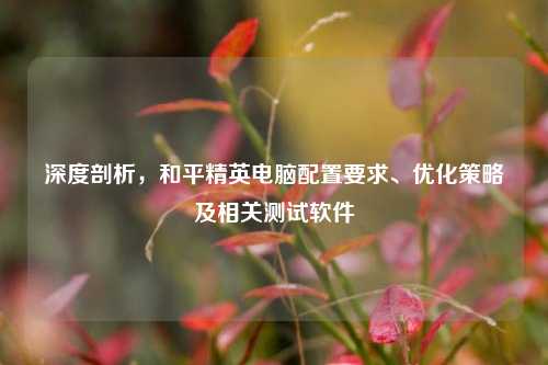 深度剖析，和平精英电脑配置要求、优化策略及相关测试软件