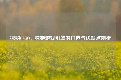 探秘CSGO,独特游戏引擎的打造与优缺点剖析
