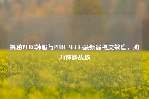 揭秘PUBG韩服与PUBG Mobile最新最稳灵敏度,助力称霸战场