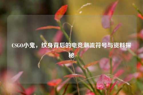 CSGO小鬼,纹身背后的电竞潮流符号与资料探秘