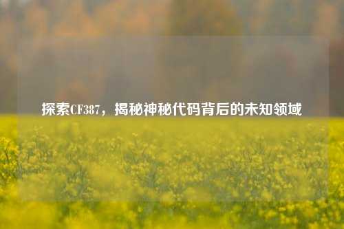 探索CF387，揭秘神秘代码背后的未知领域