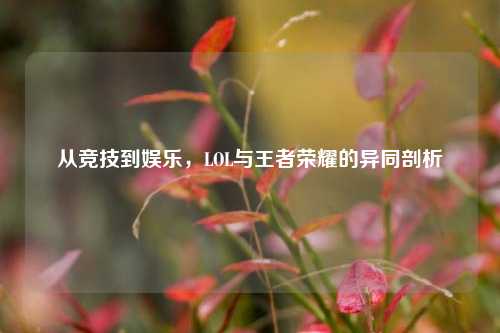 从竞技到娱乐，LOL与王者荣耀的异同剖析