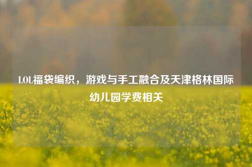 LOL福袋编织，游戏与手工融合及天津格林国际幼儿园学费相关
