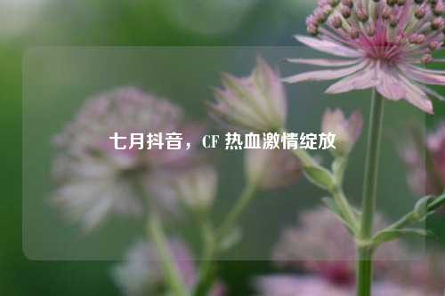 七月抖音,CF 热血激情绽放