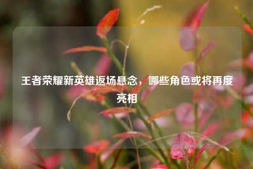 王者荣耀新英雄返场悬念,哪些角色或将再度亮相