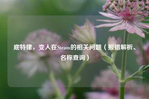底特律，变人在Steam的相关问题（报错解析、名称查询）