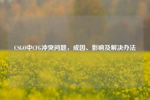 CSGO中CFG冲突问题，成因、影响及解决办法
