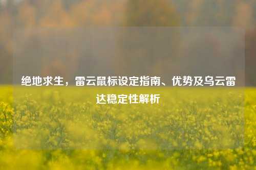 绝地求生,雷云鼠标设定指南、优势及乌云雷达稳定性解析