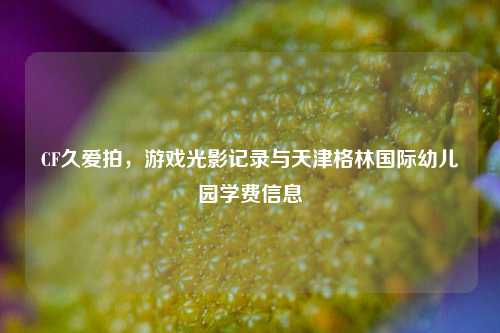 CF久爱拍，游戏光影记录与天津格林国际幼儿园学费信息