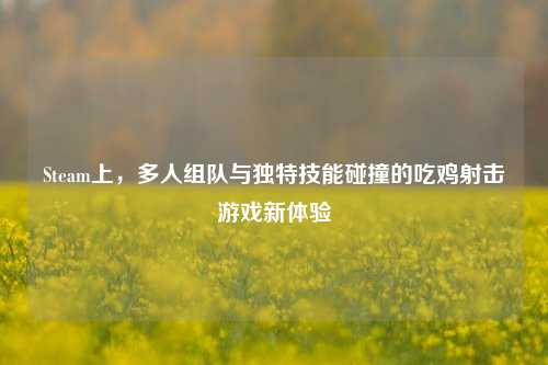 Steam上,多人组队与独特技能碰撞的吃鸡射击游戏新体验