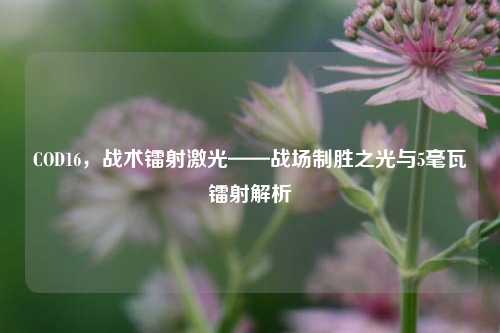 COD16，战术镭射激光——战场制胜之光与5毫瓦镭射解析