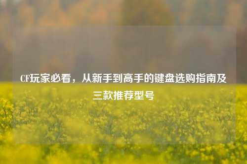 CF玩家必看，从新手到高手的键盘选购指南及三款推荐型号