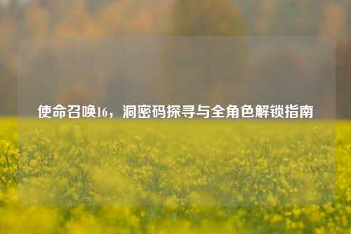 使命召唤16，洞密码探寻与全角色解锁指南