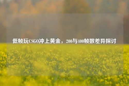 低帧玩CSGO冲上黄金，200与400帧数差异探讨