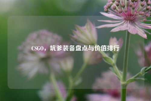 CSGO,坑爹装备盘点与价值排行