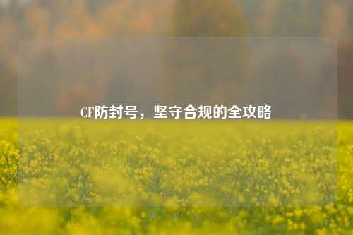 CF防封号，坚守合规的全攻略