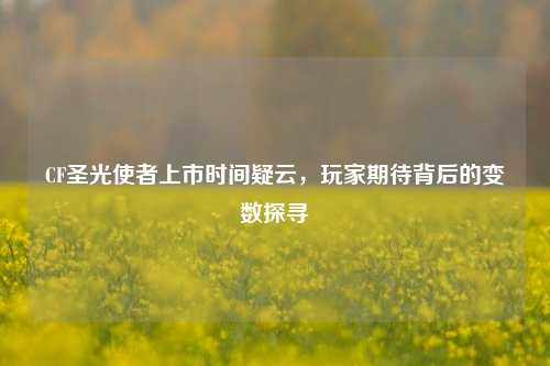 CF圣光使者上市时间疑云,玩家期待背后的变数探寻